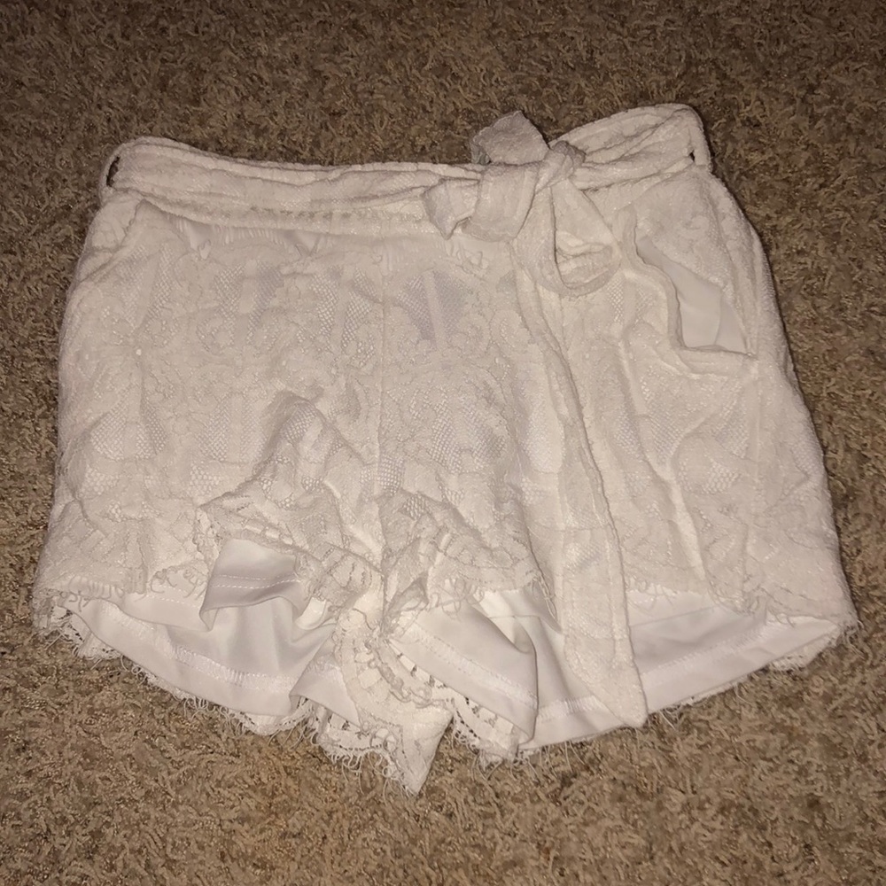 Small, lace, high waisted shorts